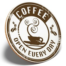 1 x Delicious Coffee - Round Coaster Kitchen Student Kids Gift #7147