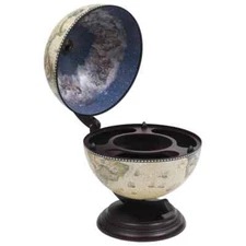 Tabletop Globe Bar Wine Stand Eucalyptus Wood Green vidaXL