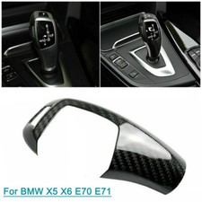 Schaltknauf Abdeckung Kopfdeckel Kohlefaser Look Für BMW X5 X6 E70 E71 F07 AF