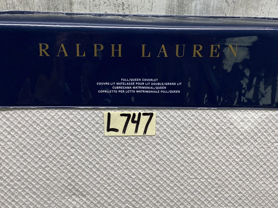 Ralph Lauren Adelaide Coverlet Blanket Full/Queen Grey New - Image 2 of 4