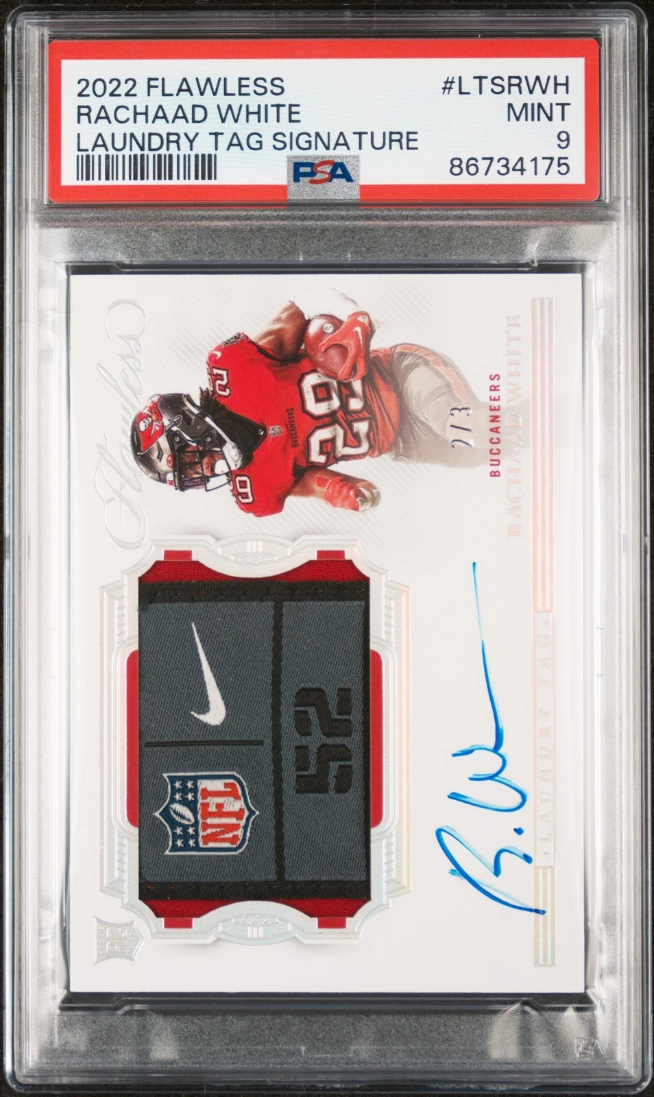 Rachaad White Panini Flawless Laundry Tag Signatures #LTSRWH Base