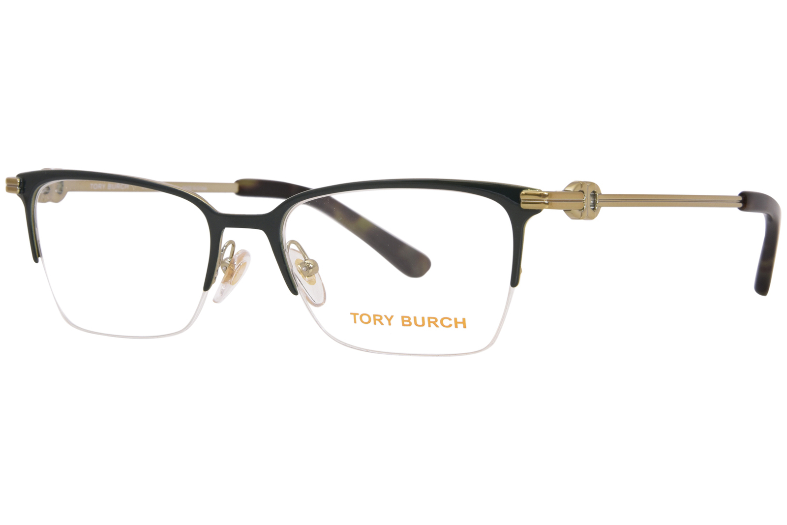 Женские очки Tory Burch TY1068 3060 в золотойзеленой полуободке 51 мм 23190₽