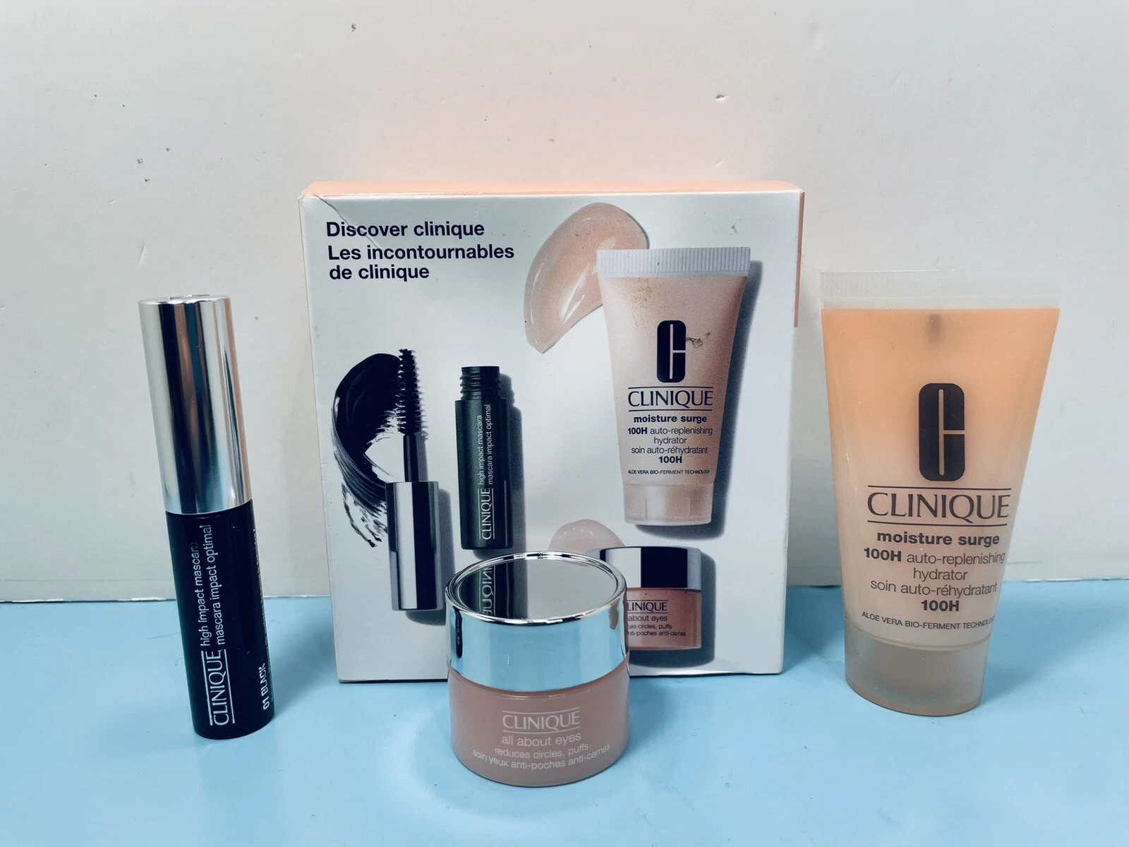 CLINIQUE - DISCOVER CLINIQUE - 1 MASCARA, ALL ABOUT EYE, MOISTURE SURGE-3 PIECE