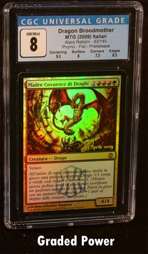 Magic the Gathering ITALIAN Promo FOIL Dragon Broodmother CGC 8 (9048)