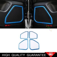 For Porsche Macan 2015-2021 Bright Blue Inner Door Speaker Frame Cover Trim 4PCS
