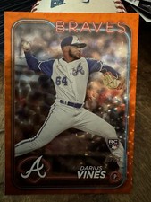 Darius Vines 493 Topps 2024 Series 2 Orange Cracked Ice 11/299 (Braves) 