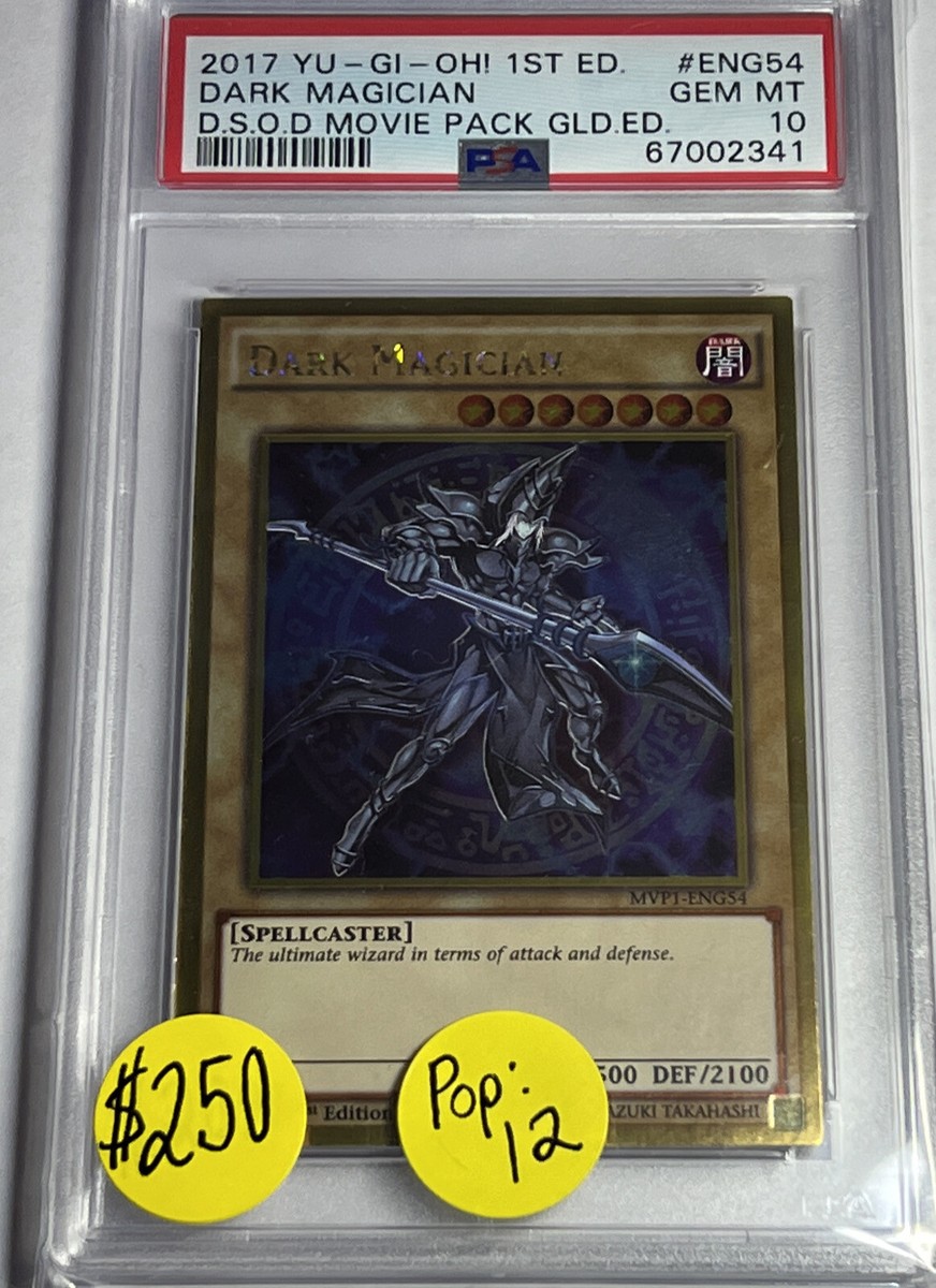 Yugioh PSA 10 GEM MINT 1st Ed Dark Magician MVP1-ENG54 Yugioh PSA 10 GEM MINT 1st Ed Dark Magician MVP1-ENG54