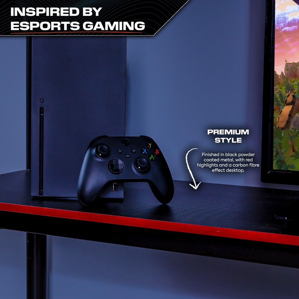 X ROCKER HQ Gaming Bunk Bed with Large Desk Kids Loft High Sleeper 3ft ...