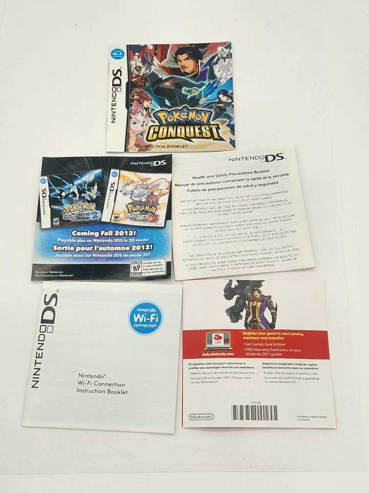 No Game. Pokemon Conquest (Nintendo DS, 2012) - CASE AND MANUAL ONLY No Game - Image 4 of 4