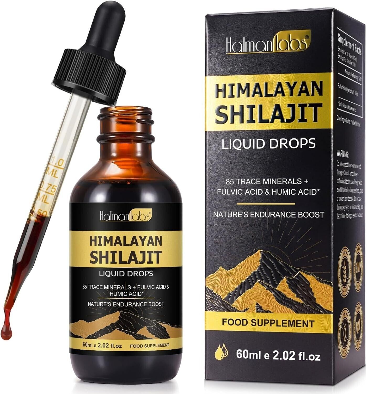 Himalayan Shilajit Resin 2oz Organic Sun-Dried Gold Grade Supplement