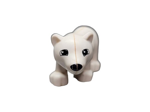 Lego Duplo Polar Bear Cub Figure White - Picture 2 of 6