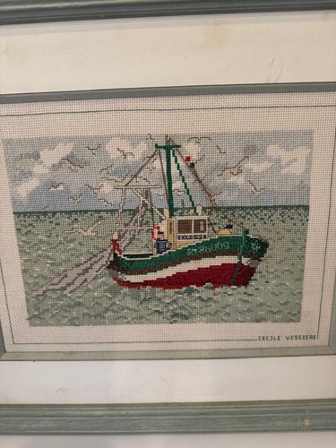 Cecile Vessiere Nautical Cross-Stitch Artwork – Framed - Picture 6 of 12