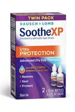 Bausch + Lomb Soothe XP Lubricant Eye Drops, 15 ml Twin pack
