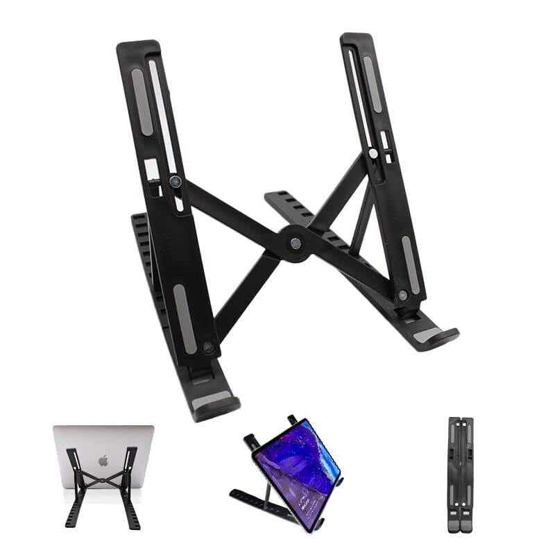 Adjustable Portable Laptop Stand Holder in Black - New & Improved Version