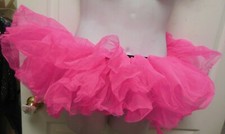 Organdy Tutu with black elastic band Medium adult Designer Sample hot Pink
