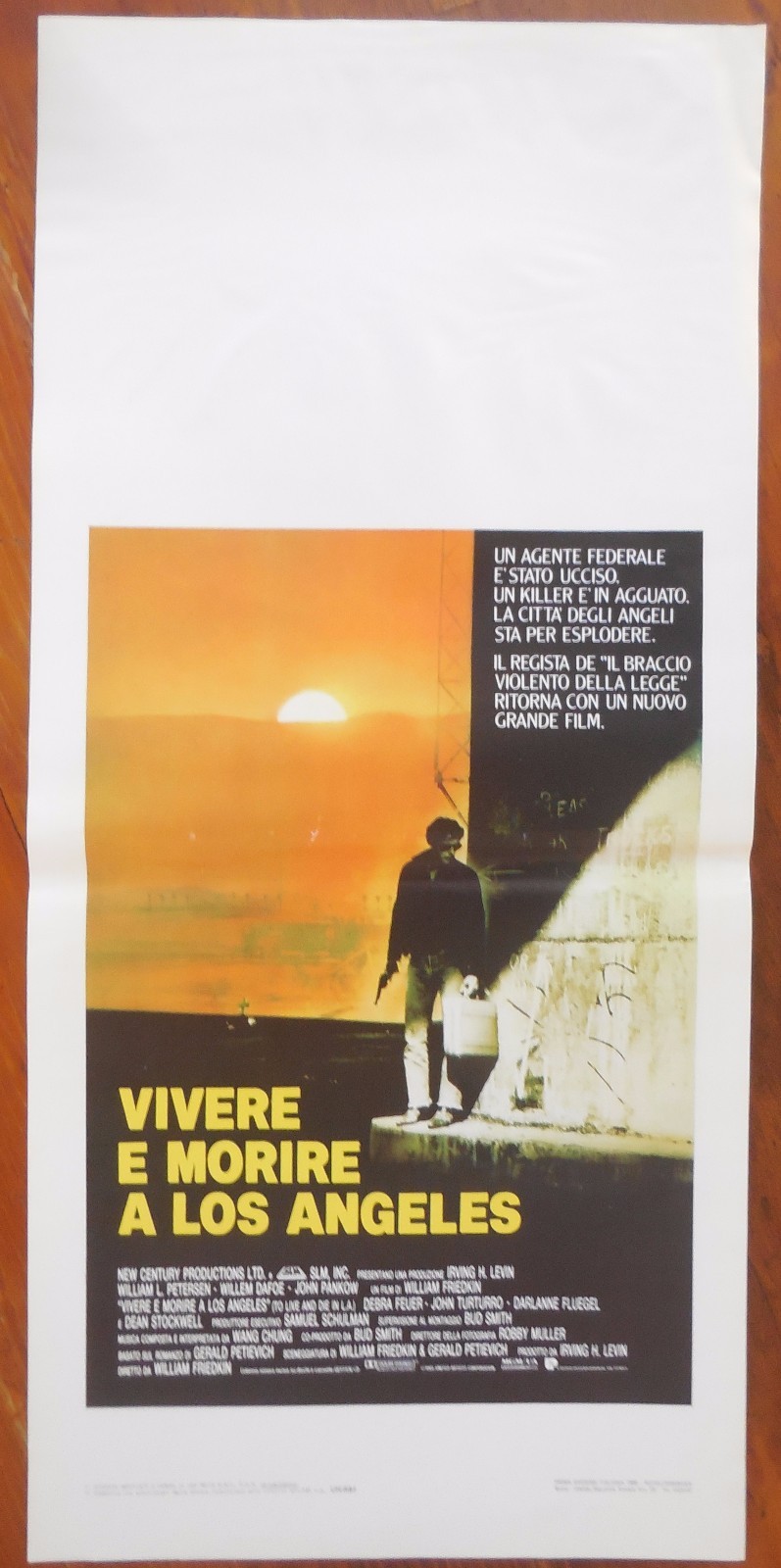 Locandina originale film Vivere e morire a Los Angeles (1985) - Regia di William Friedkin