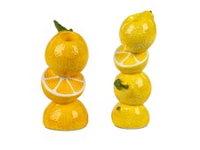 Formano Vase Zitrone oder Orange Deko Objekt Steingut 22cm (#353)