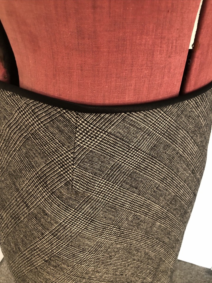 Ladies East woollen skirt black white check 14 eBay