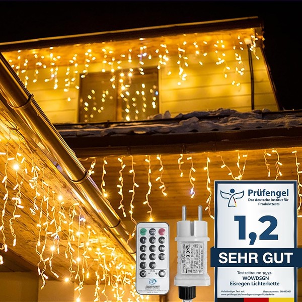LED Lichterkette AußEn 15M 660LED Eiszapfen IP44 Wasserdicht Mit Timer 8 Modi-image
