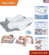 Cervical Neck Pillow, Memory Foam Pillows for Neck and Shoulder Pain Relief, ...