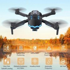X6 Pro WiFi FPV Foldable RC Quadcopter 2 Battery with 1080P HD Camera Drones UK