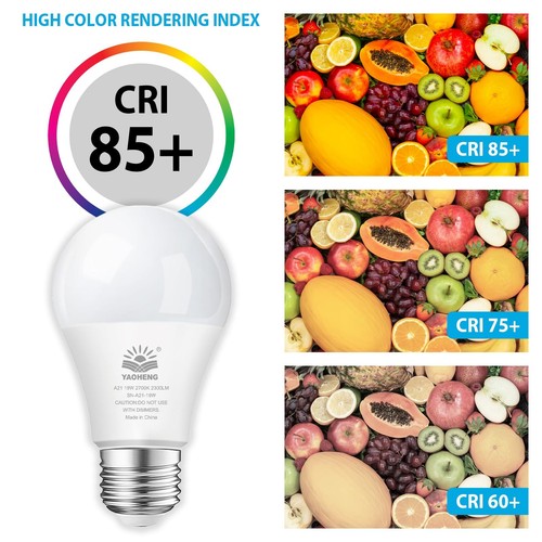 A21 LED Light Bulb, 150 Watt Equivalent LED Bulbs, 19W 2700K Warm White, 2300... - 第 3/7 張圖片