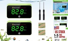 Digital Aquarium Thermometer, Stick-on Fish Tank Thermometer with Green-2 Pack