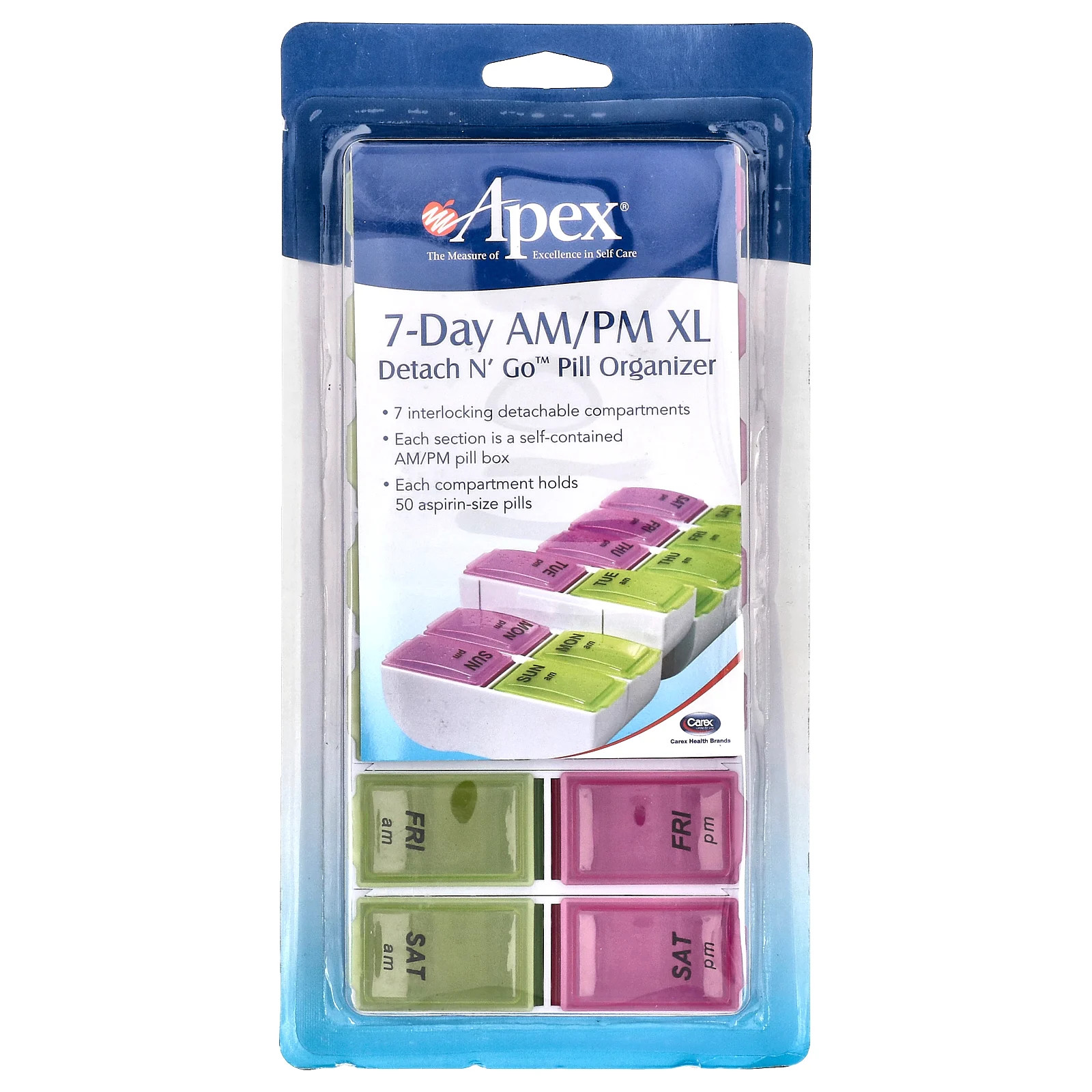 7-Дневный AMPM XL Органайзер для таблеток Detach N Go органайзер для 1 таблетки 2590₽