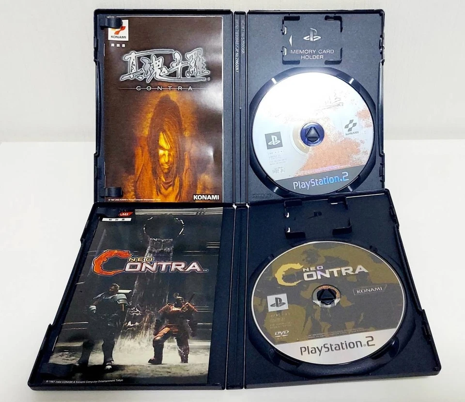 Lot 2 Neo Contra & Shin Contra Set PS2 PlayStation 2 Japan Version Tested Used - Image 3 of 3