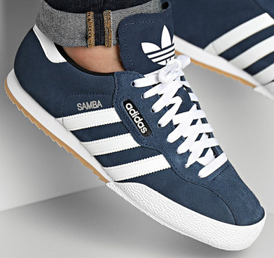 Adidas Samba Super Suede Herren Marine Schuhe Turnschuhe Uk Größe 7-12 019332