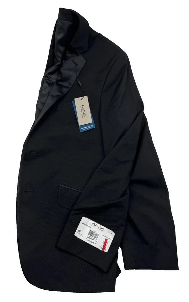 $425 NOVO KENNETH COLE Masculino 38S Preto Fino Smoking Blazer Casaco Esportivo Jaqueta Terno - Imagem 2 de 4