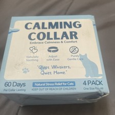 Calming Collar for Cats 4 Pack Stress Relief Quiet Whiskers One Size Exp 6/27