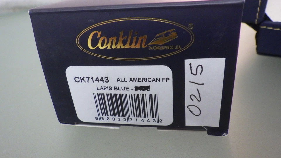 Pluma Estilográfica Conklin ALL AMERICAN con Iridio Alemania Nuevo en Caja AZUL LAPISLÁZULI Foto 3 de 4