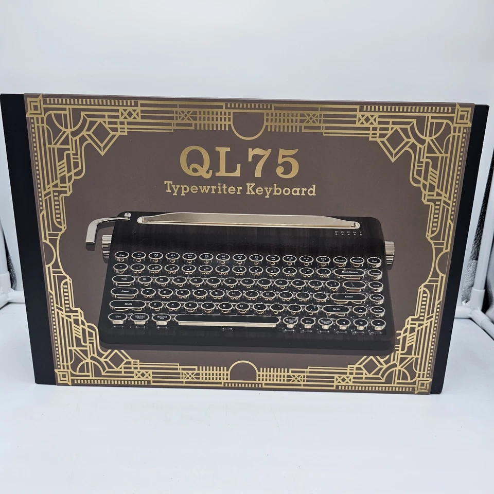QL75 Wireless Typewriter Style Hot Swap Retro Mechanical Keyboard BT / 2.4gz - Image 4 of 4