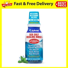 H2Ocean Arctic Ocean Mint Rinse Mouthwash, 8 Fluid Ounce with Sea Salt and