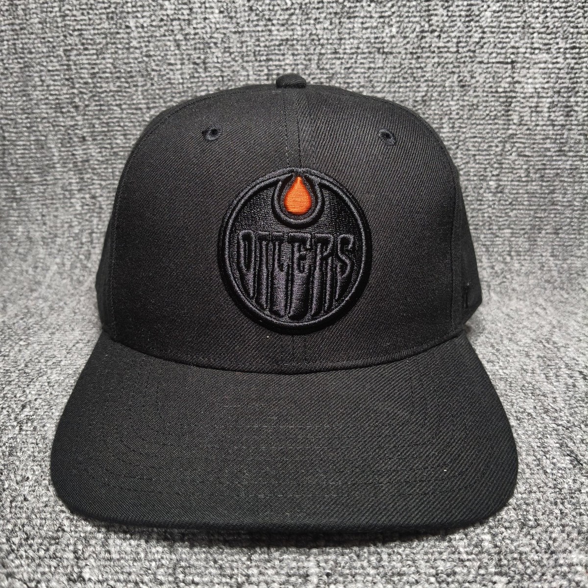 '47 Brand Edmonton Oilers Black Snapback Cap NHL Curved Brim Hat
