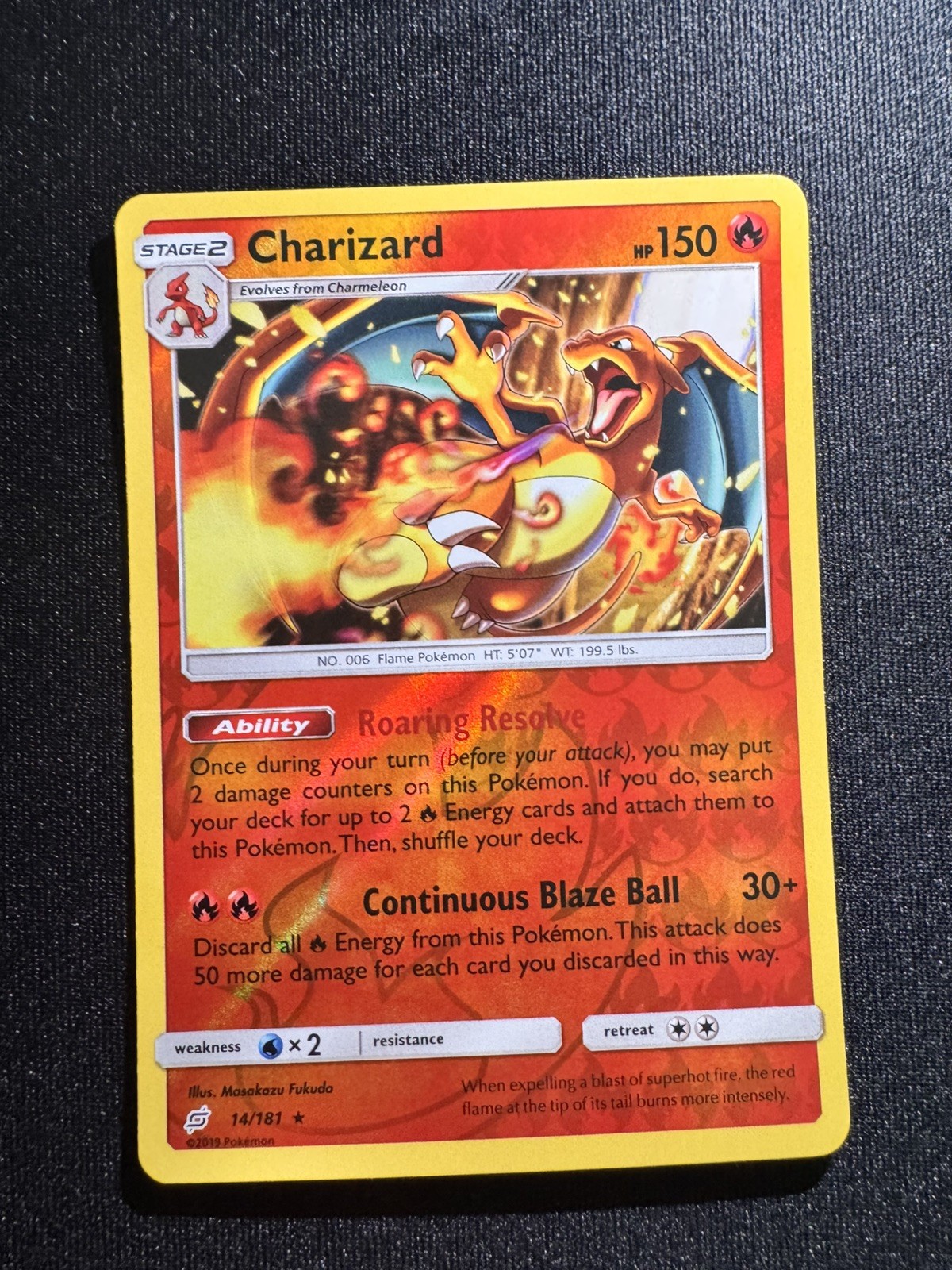 Charizard 14/181 Sm-Team Up Reverse Holo POKEMON TCG NM