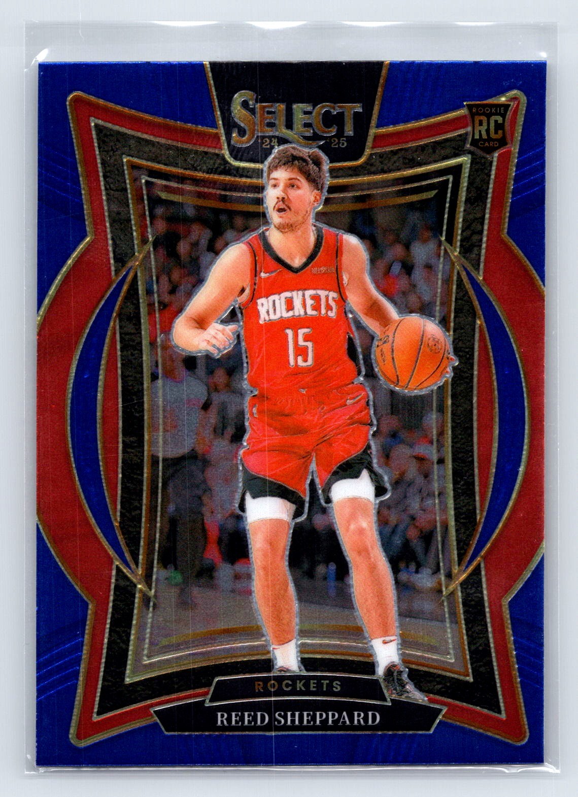 2024-25 Panini Select #68 Reed Sheppard Blue (Retail) Houston Rockets Rookie