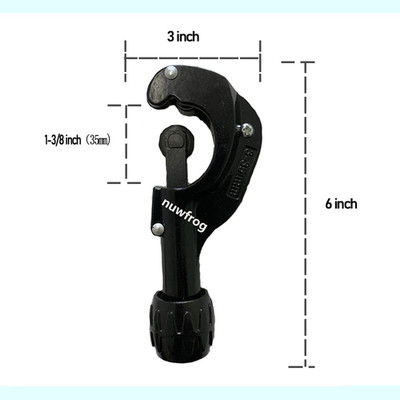 Tubing and Pipe Cutter 1/8 to 1-3/8 Inch with Extra Blade and Reamer for PVC ...