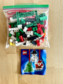 LEGO 4759 Christmas Decorations 3 Ornaments Santa, Snowman, Tree 