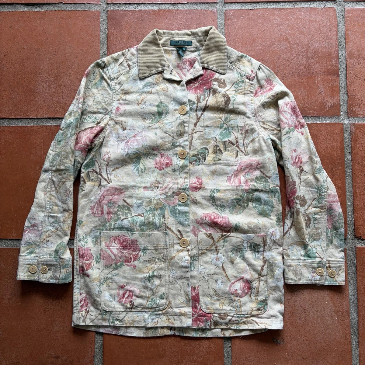 Ralph Lauren 花柄コットンジャケット Ralph Lauren Floral Coats, Jackets & Vests Linen Outer Shell for