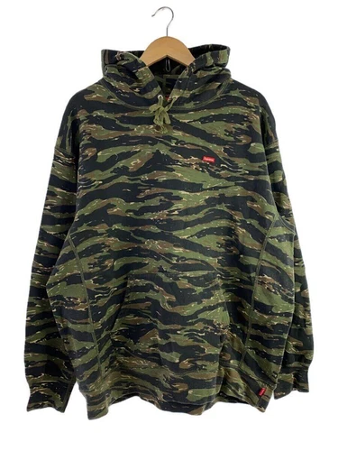 Felpa Supreme con cappuccio XL cotone kaki mimetica usata