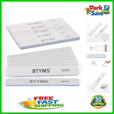 Professional-Grade 80/80 Grit Nail Files - 10 Count for Salon-Quality Results