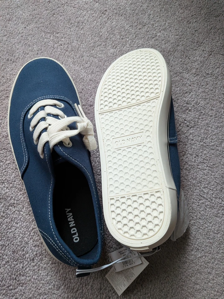 Zapatos informales antiguos azul marino para niños grandes 5 años niños jóvenes zapatos azules Foto 3 de 3