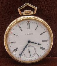 ELGIN POCKET WATCH 10K ROLLED GOLD PLATE WORKING