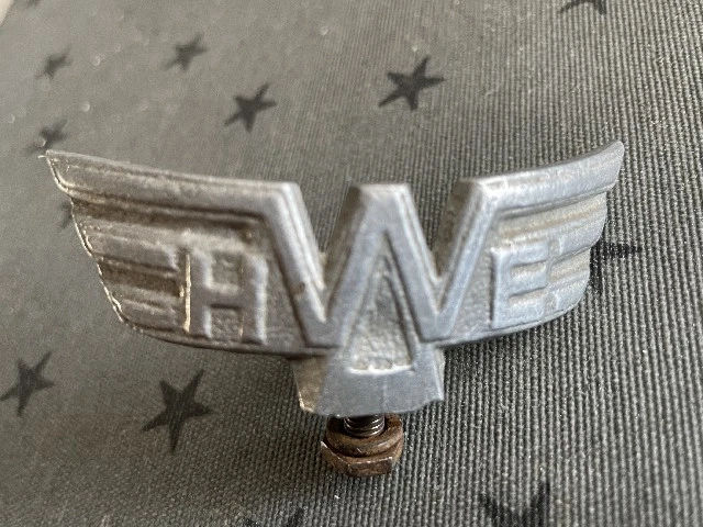 Fahrrad Schutzblechfigur Emblem Steuerkopfschild | HWE 1970 Heidemann Einbeck - Bild 3 von 4