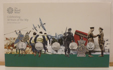 British Military 5-coin .925 Silver Proof UK 50p Anniversary 2019 Royal Mint set