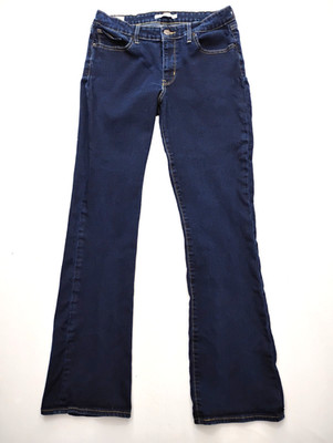 Levi's 715 Bootcut Size 32 women Western Classic Dark Wash Premium Patch