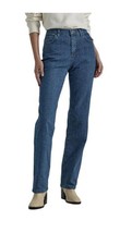 Lee Women's 4 Short Relaxed Fit Cotton Straight Leg Jeans Premium Stone NWT 027