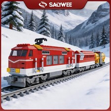 Eisenbahn Bausteine Vintage Dampfzug Passagie...